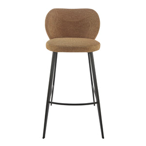 EE Test Vendor Markus Upholstered Barstool Plush Foam Seat Water Repellent Fabric Contract Grade Quality Rust EETEST-17256-RUST