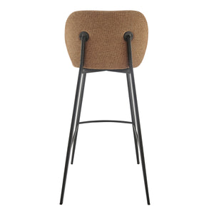 Markus Upholstered Barstool Plush Foam Seat Water Repellent Fabric Contract Grade Quality