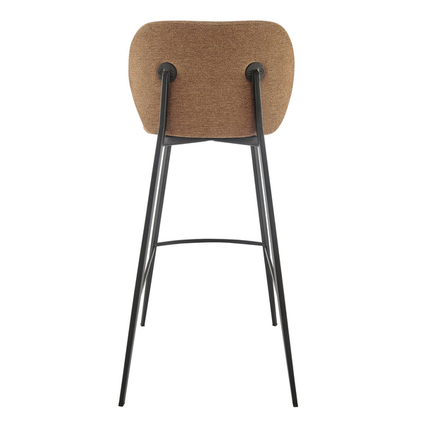 Markus Upholstered Barstool Plush Foam Seat Water Repellent Fabric Contract Grade Quality