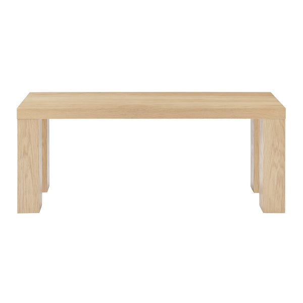 Abby 49 Inch Honeycomb Wood Bench Lightweight Durable Seat for Entryway or Living Room