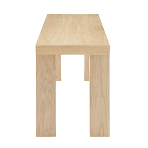 Abby 49 Inch Honeycomb Wood Bench Lightweight Durable Seat for Entryway or Living Room