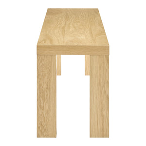 Abby 57 Inch Honeycomb Wood Bench Lightweight Durable Modern Seating for Entryway or Any Room