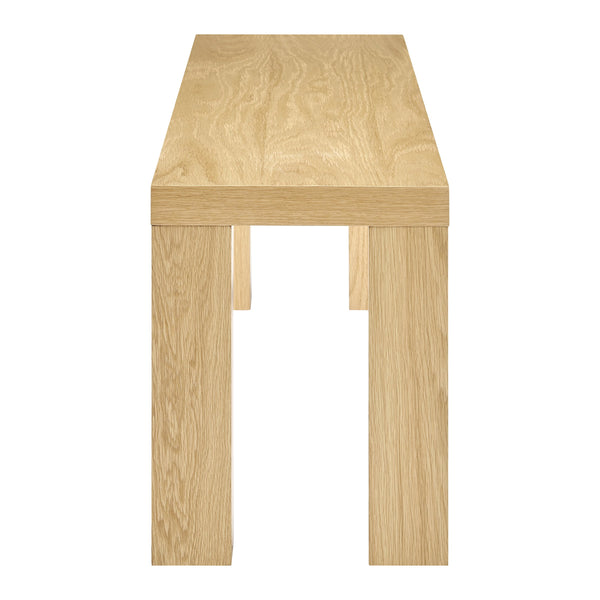 Abby 57 Inch Honeycomb Wood Bench Lightweight Durable Modern Seating for Entryway or Any Room