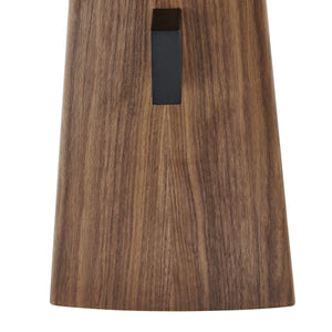Folke Walnut Veneer Side Table with Metal Crossbar for Modern Living Spaces