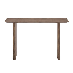 EE Test Vendor Caden Walnut Console Table with Slatted Shelf for Modern or Traditional Living Rooms EETEST-19764-WAL