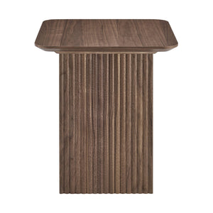 Caden Walnut Slat Side Table Minimalist Design for Living Room or Lounge