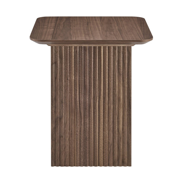 Caden Walnut Slat Side Table Minimalist Design for Living Room or Lounge