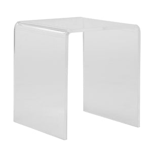 Veobreen Clear Acrylic Side Table Minimalist Silhouette for Modern Living Spaces