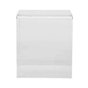 Veobreen Clear Acrylic Side Table Minimalist Silhouette for Modern Living Spaces
