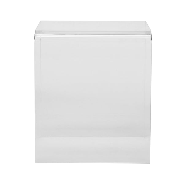 Veobreen Clear Acrylic Side Table Minimalist Silhouette for Modern Living Spaces