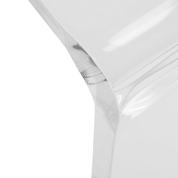 Veobreen Clear Acrylic Side Table Minimalist Silhouette for Modern Living Spaces