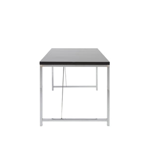 Gilbert Industrial Writing Desk with Exposed Chrome Steel Frame for Home Office