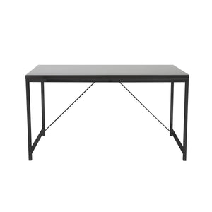 EE Test Vendor Gilbert Steel Frame Writing Desk Sturdy Modern Minimalist Workstation for Home Office Black EETEST-23533-BLK