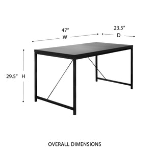 Gilbert Steel Frame Writing Desk Sturdy Modern Minimalist Workstation for Home Office