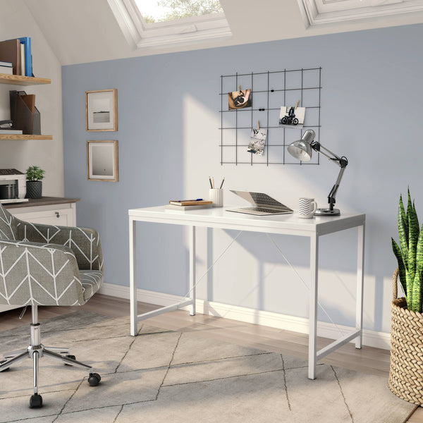 Gilbert Steel Frame Writing Desk Sturdy Modern Minimalist Workstation for Home Office
