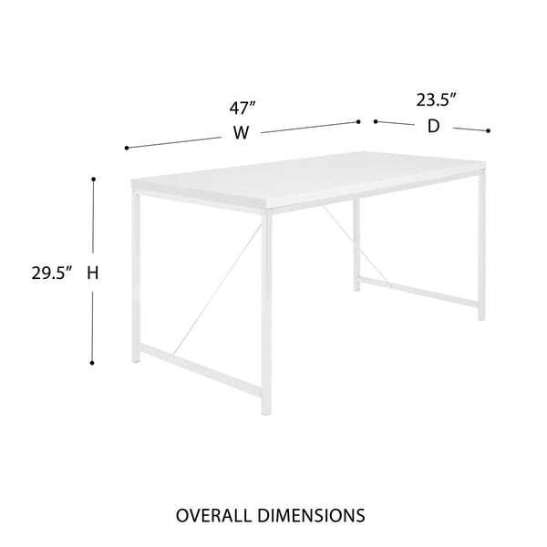 Gilbert Steel Frame Writing Desk Sturdy Modern Minimalist Workstation for Home Office