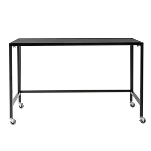 EE Test Vendor Christel Space Saving Folding Home Office Desk with Sturdy Black Metal Frame EETEST-27279BLK
