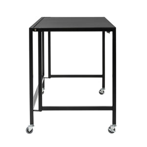 Christel Space Saving Folding Home Office Desk with Sturdy Black Metal Frame