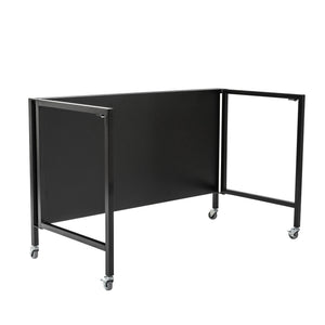Christel Space Saving Folding Home Office Desk with Sturdy Black Metal Frame
