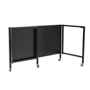 Christel Space Saving Folding Home Office Desk with Sturdy Black Metal Frame