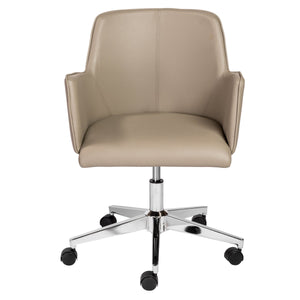 Sunny Pro Leatherette Office Chair with Polished Chrome Base for Modern Workspaces