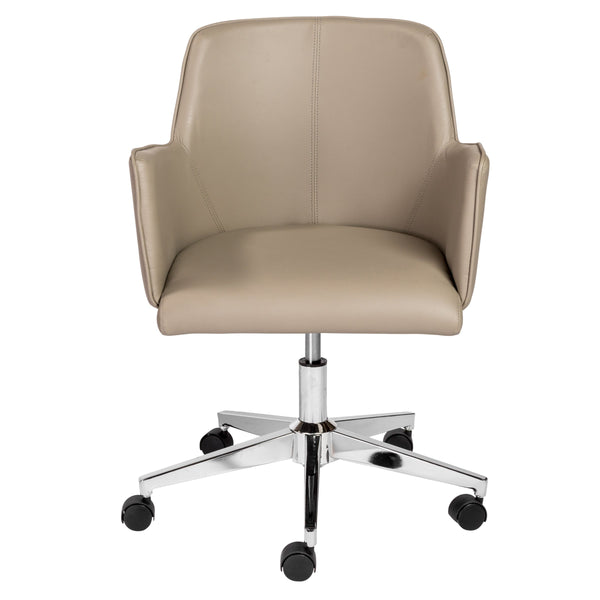 Sunny Pro Leatherette Office Chair with Polished Chrome Base for Modern Workspaces