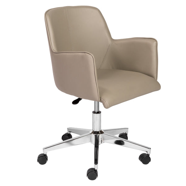 Sunny Pro Leatherette Office Chair with Polished Chrome Base for Modern Workspaces