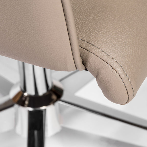 Sunny Pro Leatherette Office Chair with Polished Chrome Base for Modern Workspaces