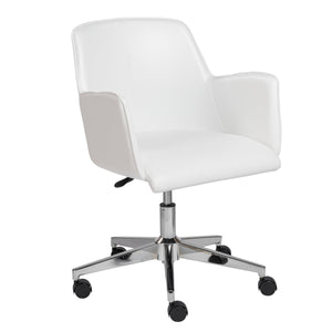 Sunny Pro Leatherette Office Chair with Polished Chrome Base for Modern Workspaces