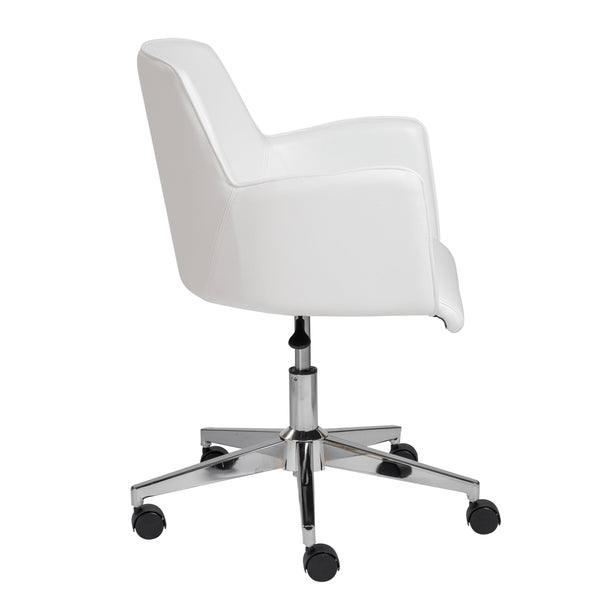 Sunny Pro Leatherette Office Chair with Polished Chrome Base for Modern Workspaces