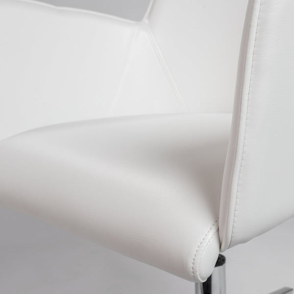 Sunny Pro Leatherette Office Chair with Polished Chrome Base for Modern Workspaces