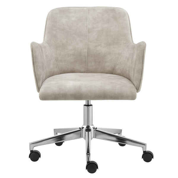 Sunny Pro Velvet Office Chair with Polished Chrome Base for Modern Workspaces and Comfort