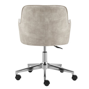 Sunny Pro Velvet Office Chair with Polished Chrome Base for Modern Workspaces and Comfort