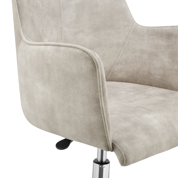Sunny Pro Velvet Office Chair with Polished Chrome Base for Modern Workspaces and Comfort