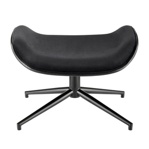 Lennart Retro Modern Ottoman with Plush Seat and Matte Base for Stylish Lounge Accent