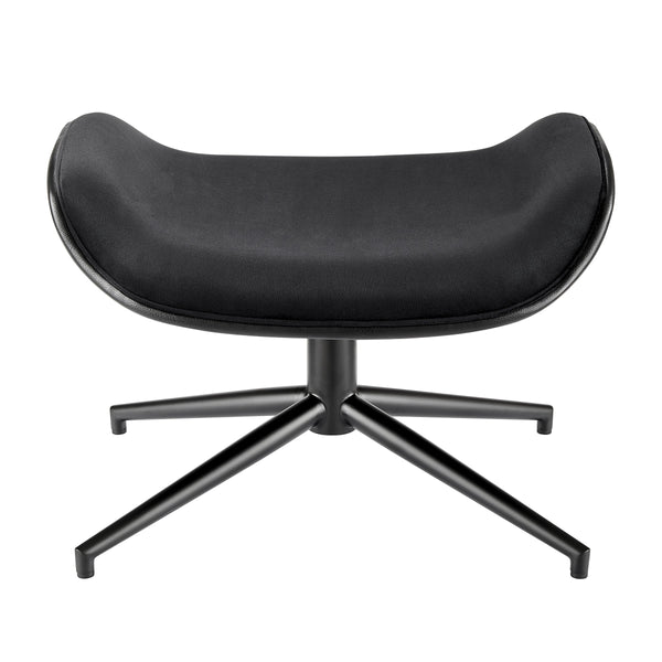 Lennart Retro Modern Ottoman with Plush Seat and Matte Base for Stylish Lounge Accent