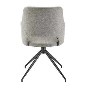 Darcie Swivel Armchair Padded Seat Modern Silhouette Accent Chair for Dining Rooms