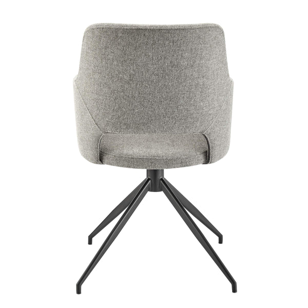 Darcie Swivel Armchair Padded Seat Modern Silhouette Accent Chair for Dining Rooms