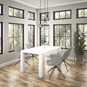 Darcie Swivel Armchair Padded Seat Modern Silhouette Accent Chair for Dining Rooms