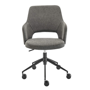Darcie Cushioned Ergonomic Office Chair with Armrests and Upholstered Seat for Productive Work