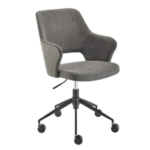 Darcie Cushioned Ergonomic Office Chair with Armrests and Upholstered Seat for Productive Work