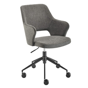 Darcie Cushioned Ergonomic Office Chair with Armrests and Upholstered Seat for Productive Work