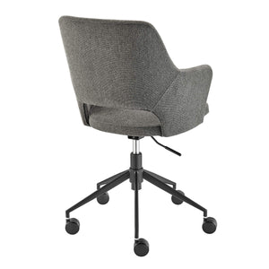 Darcie Cushioned Ergonomic Office Chair with Armrests and Upholstered Seat for Productive Work