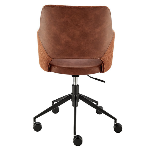 Darcie Cushioned Ergonomic Office Chair with Armrests and Upholstered Seat for Productive Work