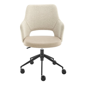 Darcie Cushioned Ergonomic Office Chair with Armrests and Upholstered Seat for Productive Work