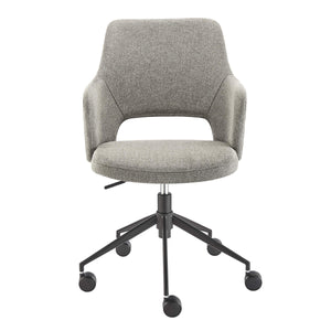 Darcie Cushioned Ergonomic Office Chair with Armrests and Upholstered Seat for Productive Work