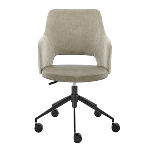 EE Test Vendor Darcie Cushioned Ergonomic Office Chair with Armrests and Upholstered Seat for Productive Work Light Taupe/Gray EETEST-30395-LTTPE