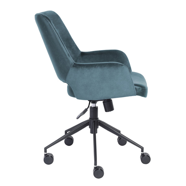 Desi Ergonomic Tilt Office Chair Leatherette Seat Fabric Back Adjustable Height Matte Base