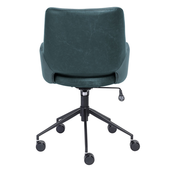 Desi Ergonomic Tilt Office Chair Leatherette Seat Fabric Back Adjustable Height Matte Base