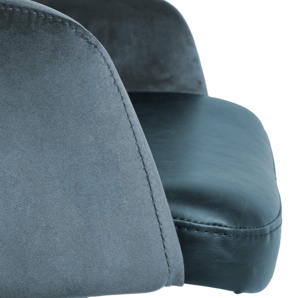 Desi Ergonomic Tilt Office Chair Leatherette Seat Fabric Back Adjustable Height Matte Base
